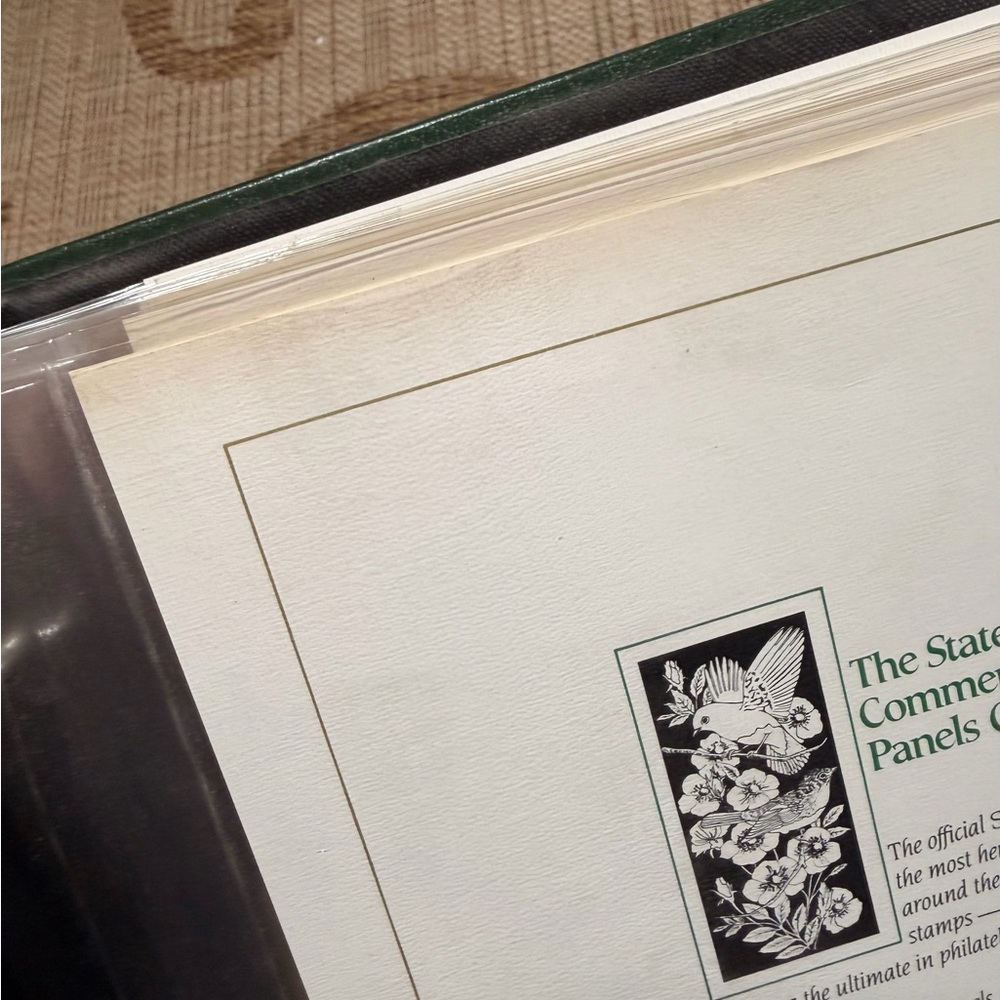 The State Birds & Flowers Commemorative Mint-Stamp Panels - Green Book EXC COND! - Picture 3 of 15